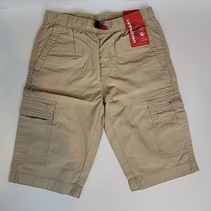 UNIONBAY Boys Lightweight Pull On Cargo Shorts Elastic Waist Size 10-12 Tan